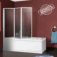 PARETE VASCA ALLUMINIO BIANCO 3 ANTE REVERSIBILE BOX ARREDO BAGNO