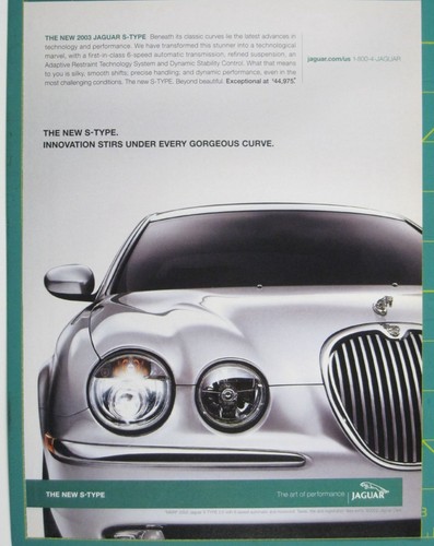 Pubblicità stampa 2003 jaguar - stampa,