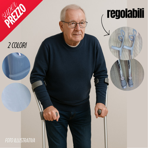 Coppia stampelle ortopediche - stampelle,