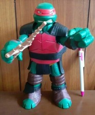 GRANDE FIGURINA TARTARUGHE NINJA TMNT VINTAGE,GIGANTE RAPHAEL RAPH JUMBO,PLAYMATES GIOCATTOLO 2012