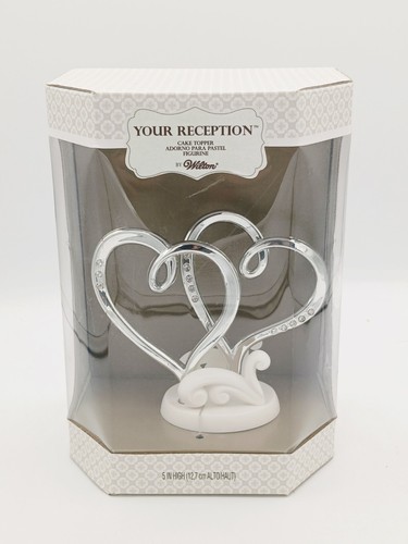 Cake topper doppio cuore