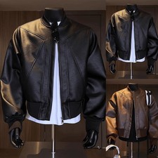 Giacca pelle PU uomo bici