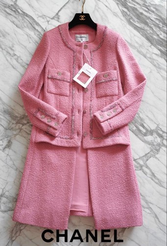 Cappotto chanel tweed rosa - chanel,