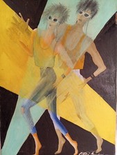 DIPINTO AD OLIO SU TELA ANNI