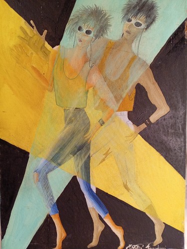 Dipinto olio tela anni - dipinto,
