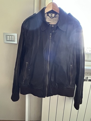 Burberry giubbino pelle xl - giubbino, in