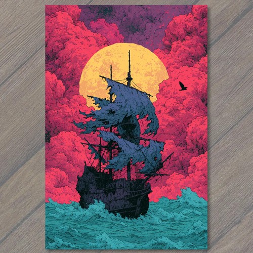 Stampa artistica nave - stampa,
