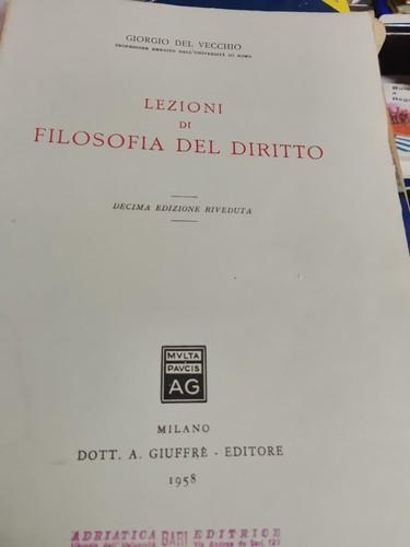Lezioni filosofia del - di,