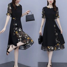 Abito Midi In Chiffon Stampato