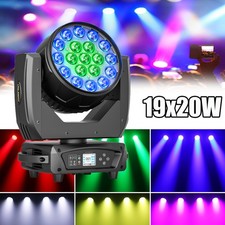 Luce di scena testa mobile zoom LED RGBW 19x20W DMX fascio lavaggio illuminazione DJ discoteca