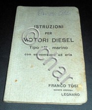Marina Manuale - Istruzioni x Motori Diesel Tipo "N" Marino - 1^ed. 1927 ca.