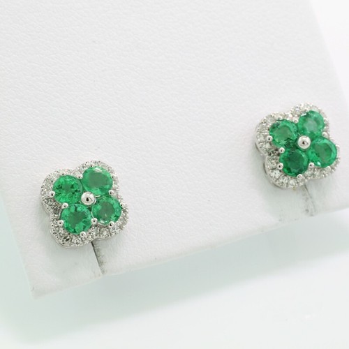 Smeraldo diamante orecchini - diamante,