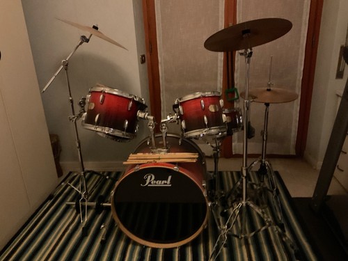 Batteria acustica pearl - batteria, rosso