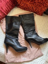 Stivali Miu Miu in pelle nera