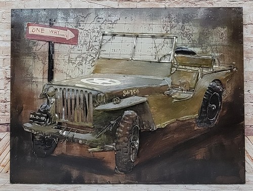 Metallo muro art jeep - muro,
