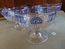 Vintage 6 Coppette Gelato Vetro Sammontana Italy 
