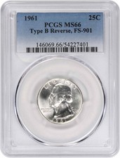 1961 Washington Quarter Type B
