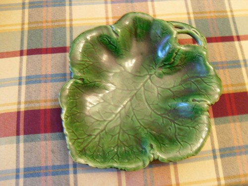 Piatto foglia barbotine - foglia,