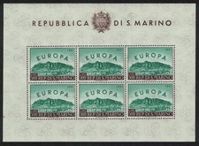 Foglio Europa San Marino 1961