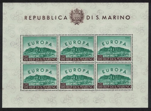 Foglio europa san marino 1961 - foglio,