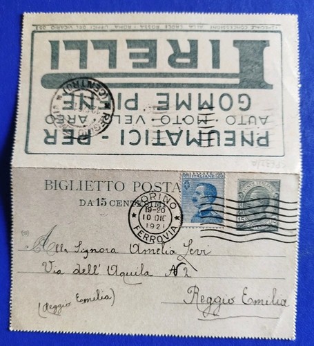 1919 biglietto postale
