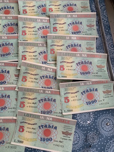 Biglietti lotteria vintage - biglietti,
