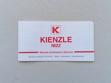 KIENZLE 1822 Garanzia Warranty Booklet (Unwritten)