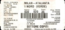 Biglietto stadio Milan