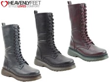 Stivali da motociclista Heavenly Feet da donna metà polpaccio stivali invernali in pizzo memory foam alla moda