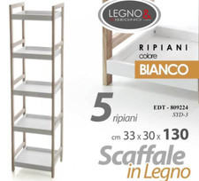 SCAFFALE BIANCO MOBILE LEGNO
