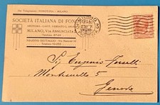 Cartolina SOCIETÀ ITALIANA DI FONOTIPIA MILANO del 1916. REGNO DI ITALIA 1916.