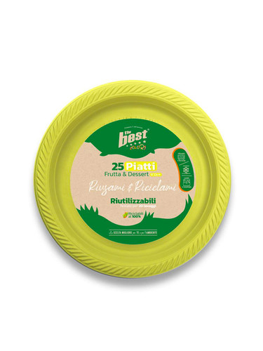Piatti plastica giallo - piatti,