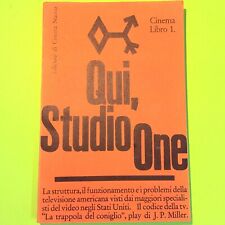 QUI STUDIO ONE EDIZIONI DI CINEMA NUOVO