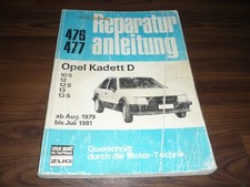 OPEL Kadett D 10S 12 S 13S 1979-1981 motore cambio telaio MANUALE OFFICINA