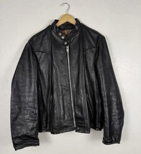 Giacca moto Schott Cafe 656 Racer Steerhide nera anni 70-80 taglia 44