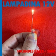 MICRO LAMPADINA INCANDESCENZA CON FILAMENTO 12V 3MM BIANCO CALDO HOBBY DIORAMA