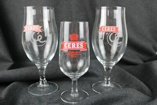 SET 3 Bicchieri CERES C'é CALICI Da BIRRA Collezione VINTAGE in vetro GADGET CE