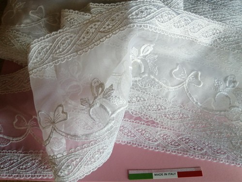 Pizzo organza ricamato - pizzo,