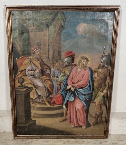 Antico dipinto religioso xix - dipinto,