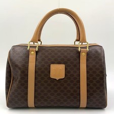 Borsa CELINE modello macadam Boston marrone chiaro pelle PVC