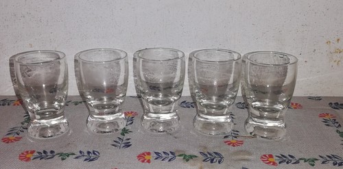 Set bicchieri vetro vintage - set, 5