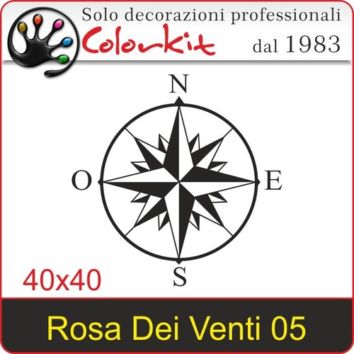 Adesivo rosa dei venti - 05, cm
