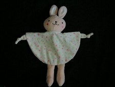 Doudou plat demi rond lapin