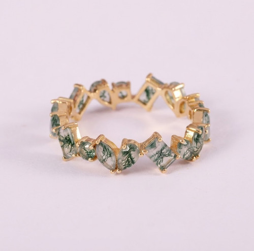 Anello eternità zig zag - anello, agata