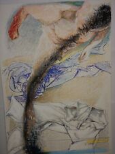 CALABRIA ENNIO LITOGRAFIA COLORATA PROVA D'AUTORE CON TIMBRO A SECCO