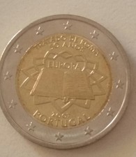 MONETA 2 EURO PORTOGALLO 2007 TRATTATI DI ROMA  RARA FIOR DI CONIO