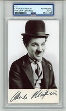 Charlie Chaplin ~ Firmato Autografato The Tramp Firma ~ PSA DNA Incassato