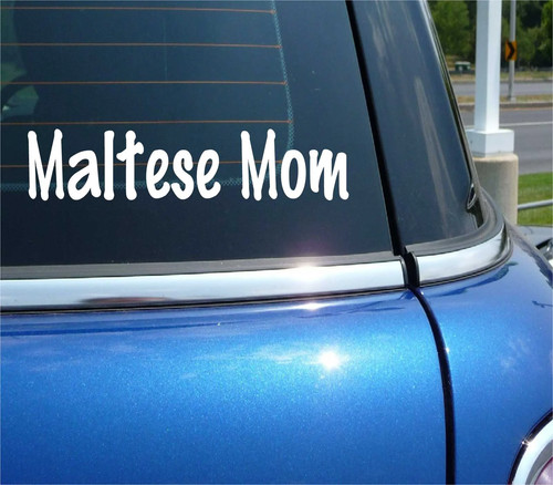 Adesivo maltese mamma cane - maltese,