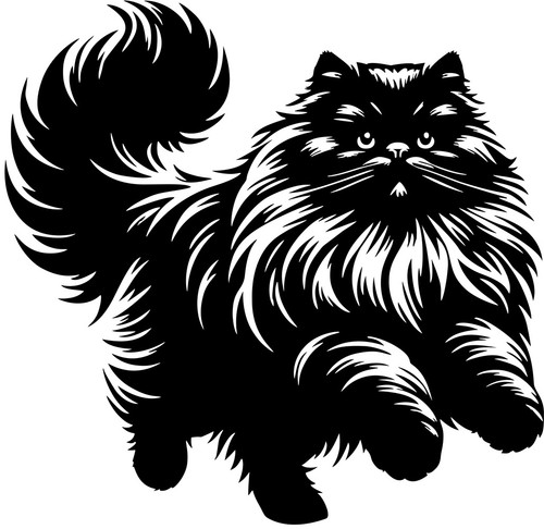 Adesivo gatto persiano - gatto,