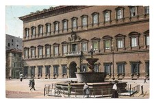 Vecchia cartolina Roma (RM). Palazzo Farnese. Animata. Viaggiata 1919